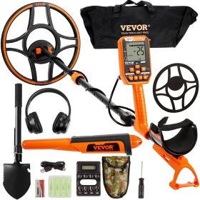 Waterproof Metal Detector, 12" Coil, Professional Rechargeable Gold Detector, 39-50 in Adjustable with LCD 7 Modes Advanced DSP Chip Bluetooth He