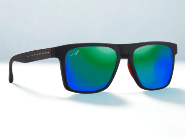 Alexander Premium Plus Polarized Sunglasses (Color: Green Mirror)