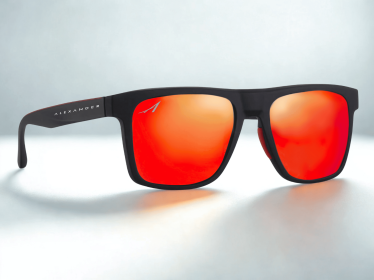 Alexander Premium Plus Polarized Sunglasses (Color: Red Mirror)